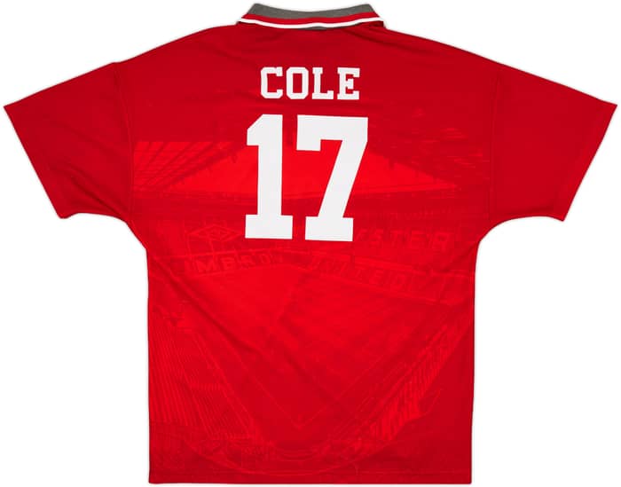 1994-96 Manchester United Home Shirt Cole #17 - 6/10 - (L)
