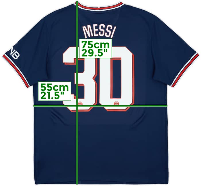 2021-22 Paris Saint-Germain Home Shirt Messi #30 - 9/10 - (L)