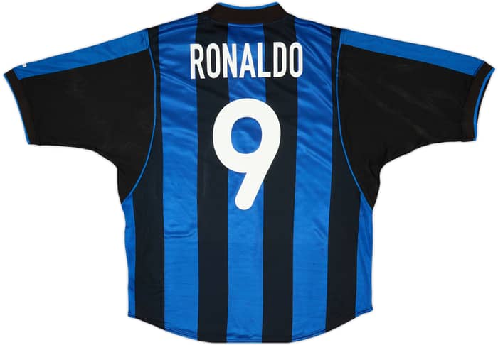 2000-01 Inter Milan Home Shirt Ronaldo #9 - 6/10 - (L)