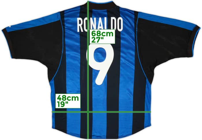 2000-01 Inter Milan Home Shirt Ronaldo #9 - 6/10 - (L)