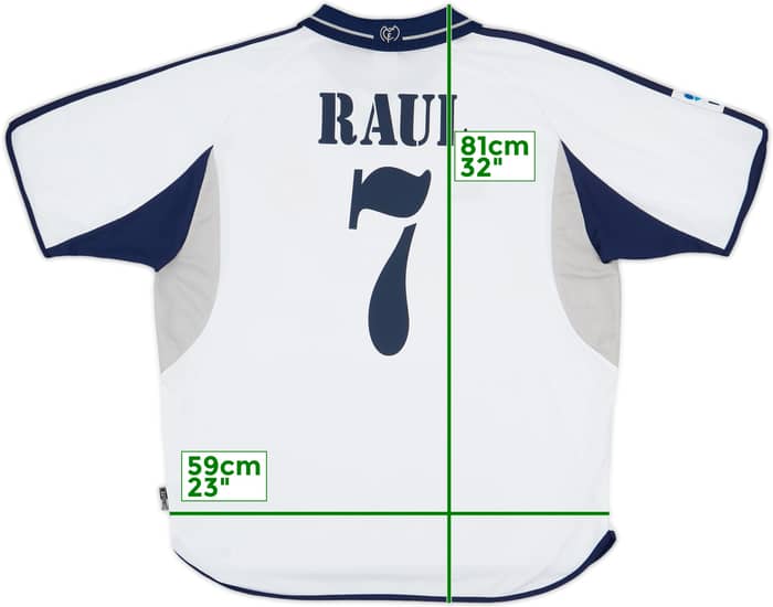 2000-01 Real Madrid Home Shirt Raul #7 - 7/10 - (XL)