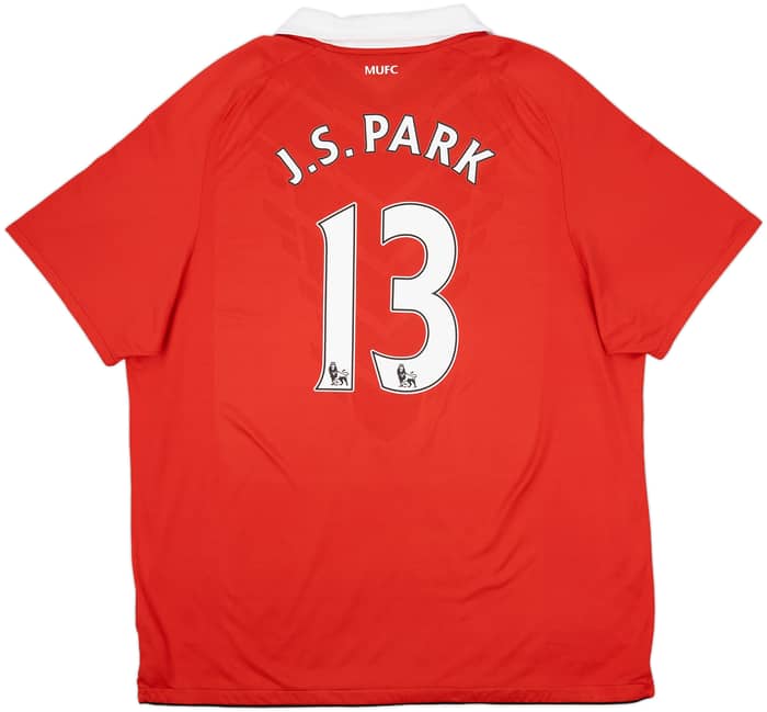 2010-11 Manchester United Home Shirt J.S. Park #13 - 8/10 - (XXL)