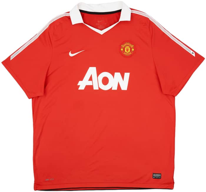 2010-11 Manchester United Home Shirt J.S. Park #13 - 8/10 - (XXL)
