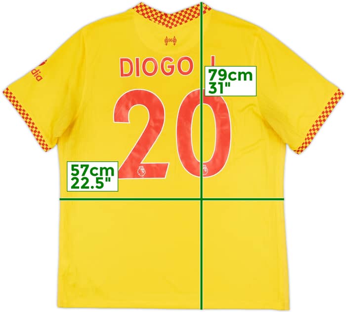 2021-22 Liverpool Third Shirt Diogo J. #20 - 7/10 - (XL)