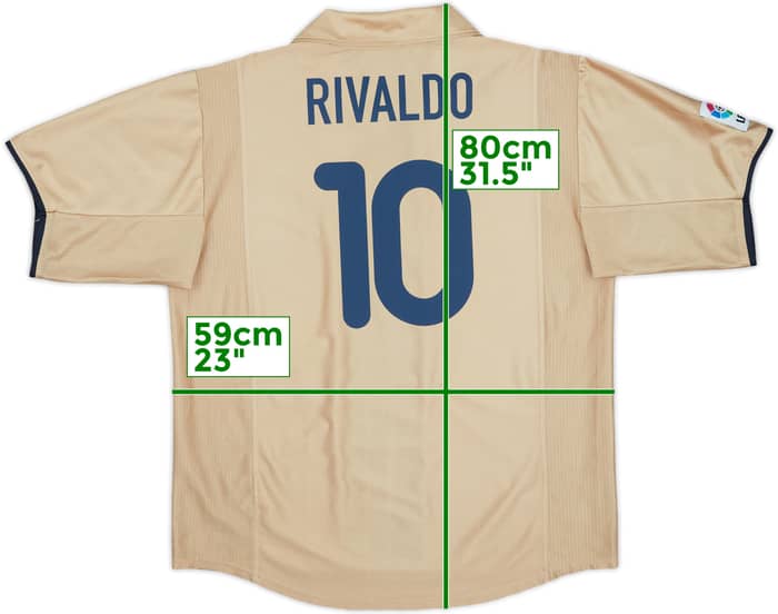 2001-03 Barcelona Away Shirt Rivaldo #10 - 9/10 - (XL)
