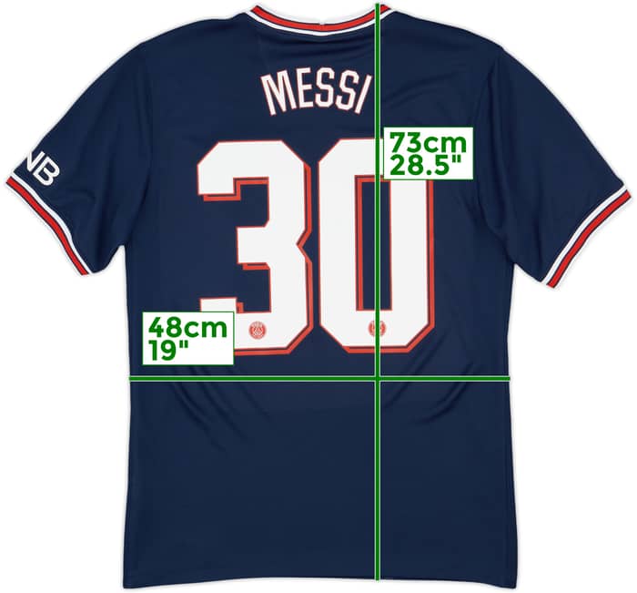 2021-22 Paris Saint-Germain Home Shirt Messi #30 - 9/10 - (M)