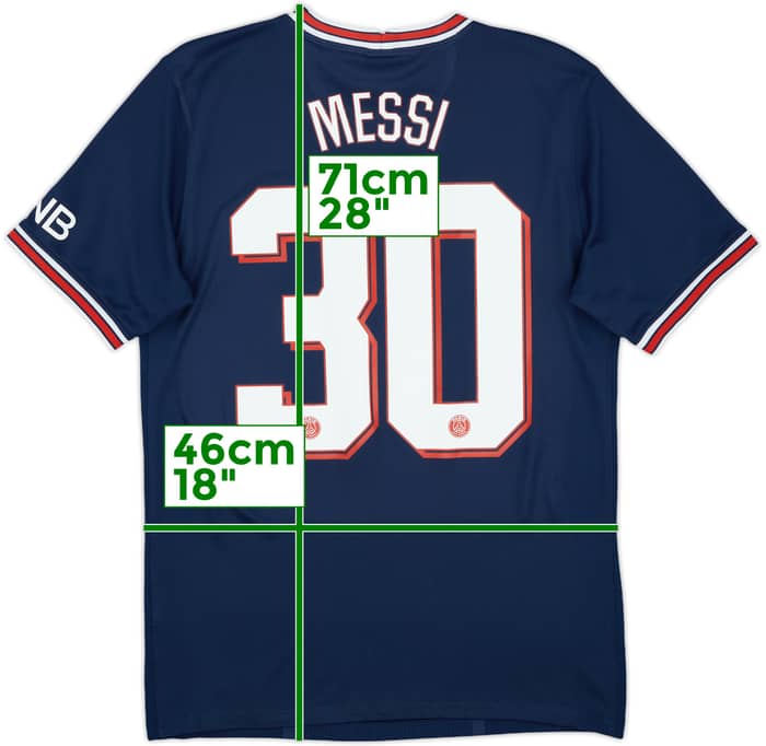 2021-22 Paris Saint-Germain Home Shirt Messi #30 - 9/10 - (S)