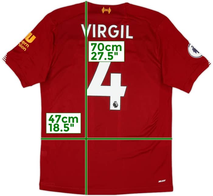 2019-20 Liverpool Home Shirt Virgil #4 - 10/10 - (S)