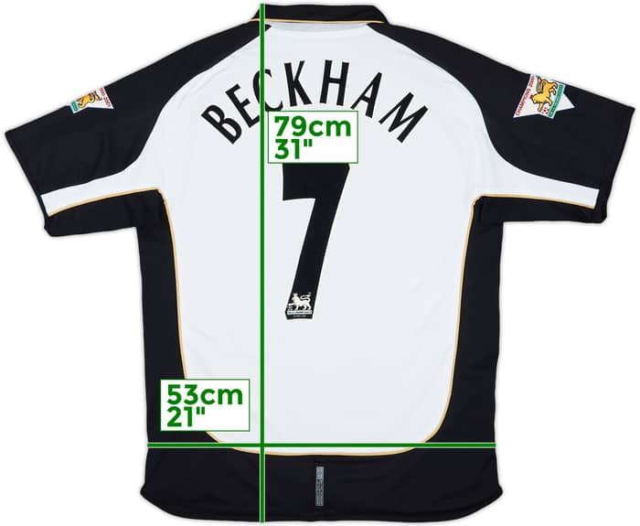 2001-02 Manchester United Centenary Away/Third Shirt Beckham #7 - 9/10 - (L)