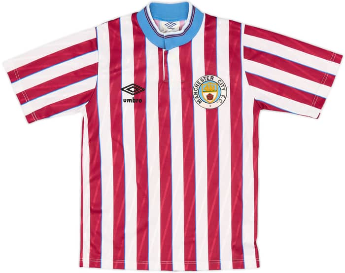 1988-90 Manchester City Away Shirt - 8/10 - (S.Boys)
