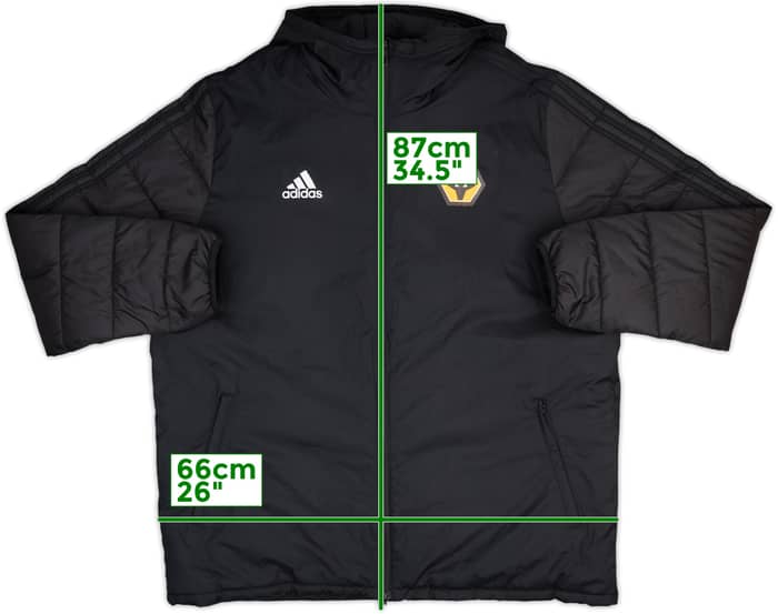 2019-20 Wolves adidas Hooded Padded Bench Coat - 10/10 - (XL)