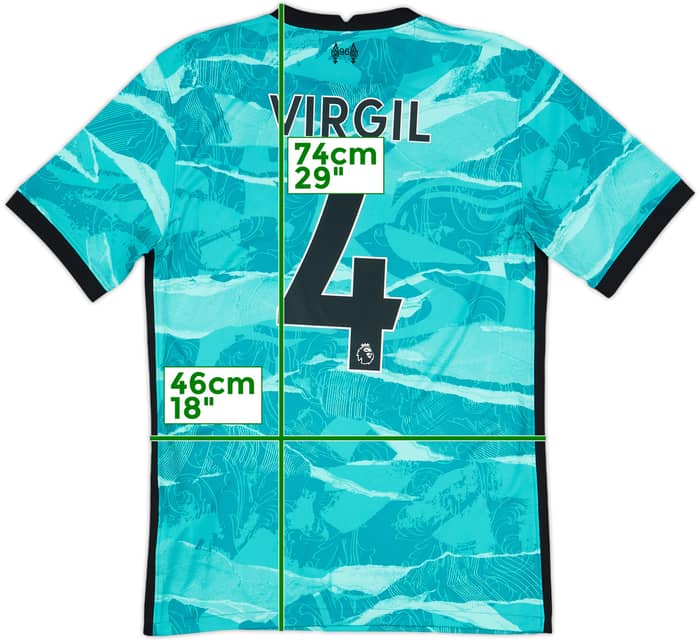 2020-21 Liverpool Away Shirt Virgil #4 - 9/10 - (S)