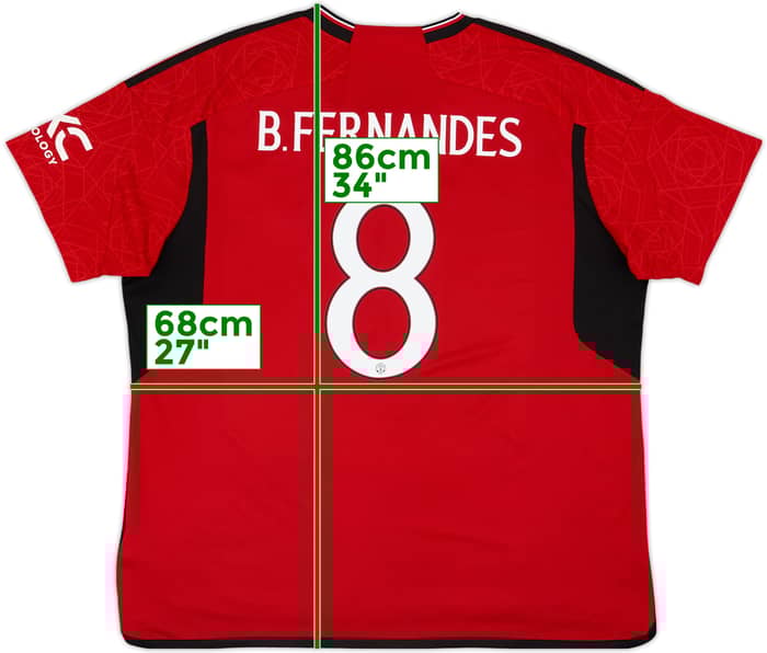 2023-24 Manchester United Home Shirt B.Fernandes #8 - 8/10 - (XXL)
