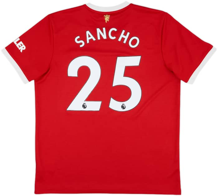 2021-22 Manchester United Home Shirt Sancho #25 - 8/10 - (XL)