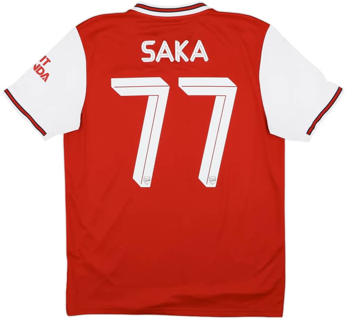 2019-20 Arsenal Home Shirt Saka #77 - 9/10 - (L)