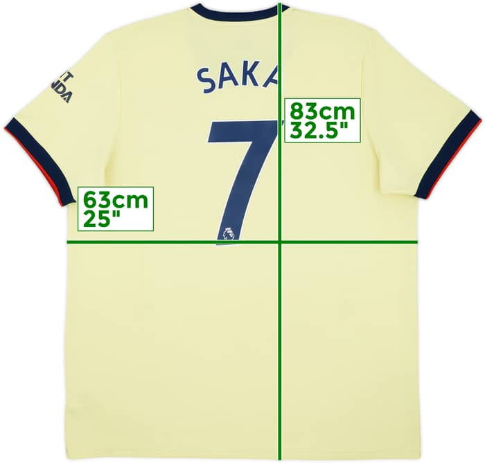 2021-22 Arsenal Away Shirt Saka #7 - 7/10 - (XXL)