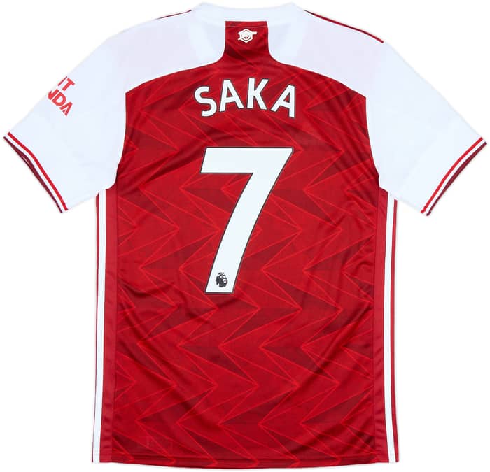 2020-21 Arsenal Home Shirt Saka #77 - 9/10 - (S)