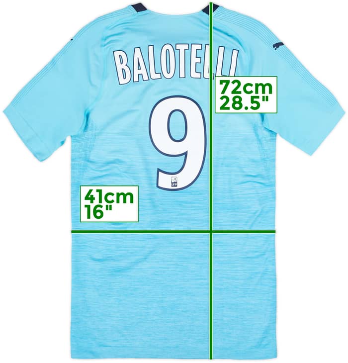 2018-19 Olympique Marseille Authentic EvoKnit Player Issue Third Shirt Balotelli #9 - 8/10 - (M)