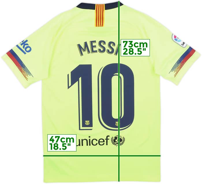 2018-19 Barcelona Away Shirt Messi #10 - 7/10 - (S)