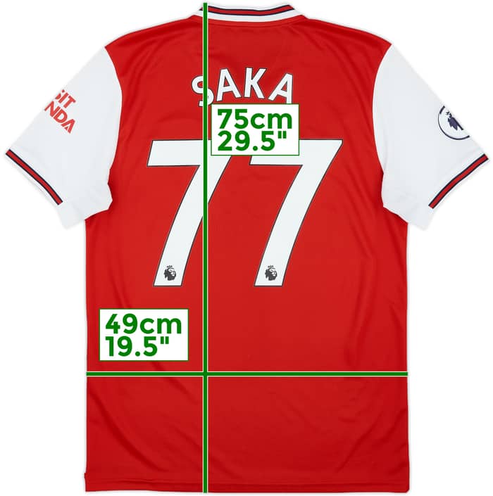 2019-20 Arsenal Home Shirt Saka #77 - 9/10 - (M)