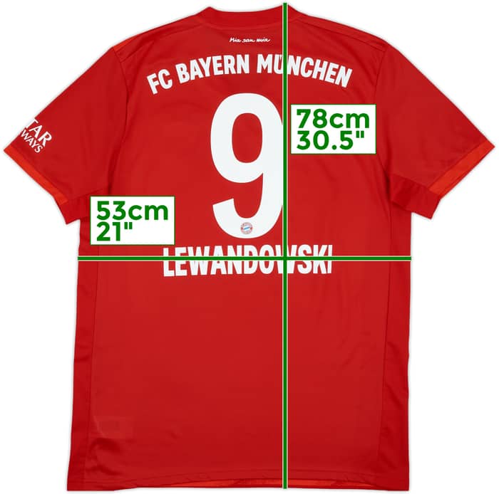 2019-20 Bayern Munich Home Shirt Lewandowski #9 - 10/10 - (L)