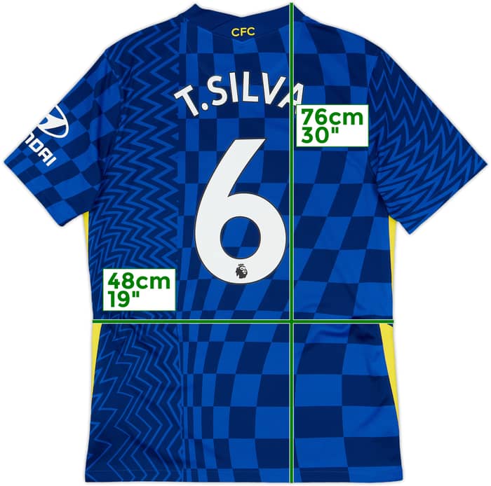 2021-22 Chelsea Home Shirt T.Silva #6 - 9/10 - (M)