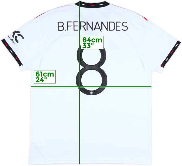 2022-23 Manchester United Away Shirt B.Fernandes #8 - 10/10 - (XL)