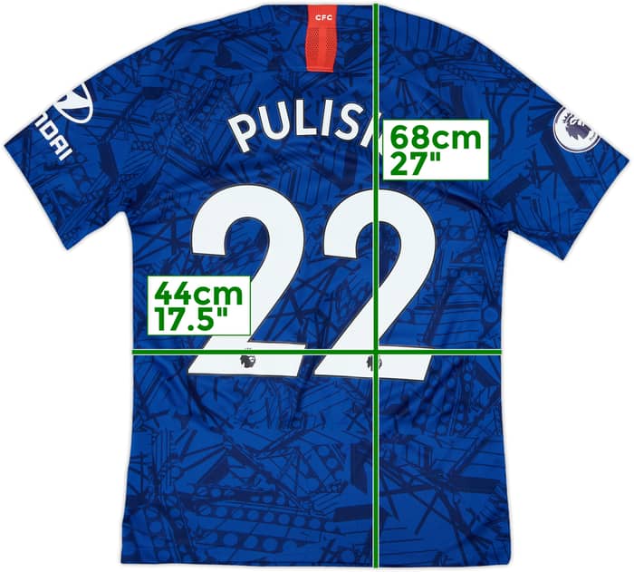 2019-20 Chelsea Home Shirt Pulisic #22 - 9/10 - (S)