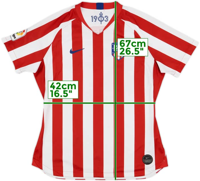 2019-20 Atletico Madrid Home Shirt - 9/10 - (Women's L)