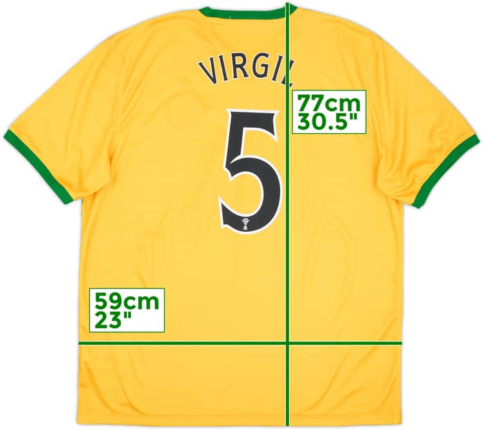 2013-14 Celtic Away Shirt Virgil #5 - 9/10 - (XL)