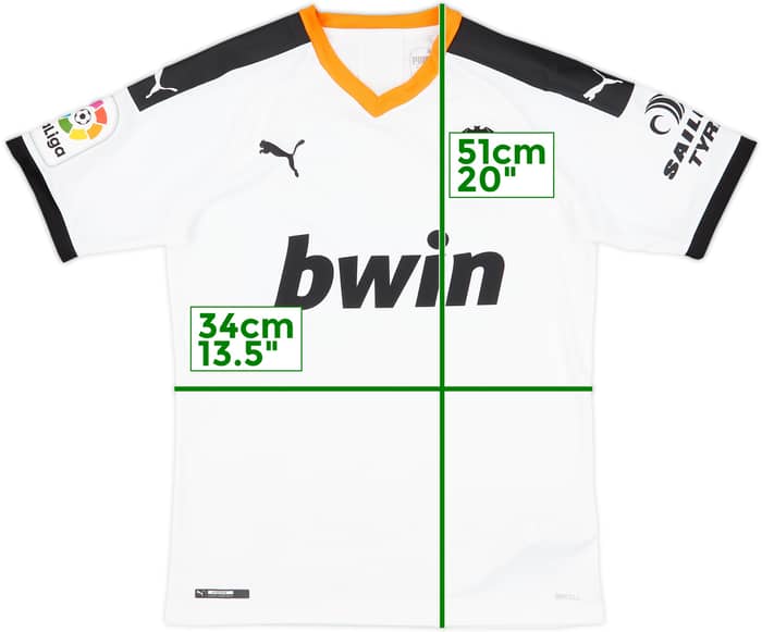2019-20 Valencia Home Shirt - 9/10 - (S)