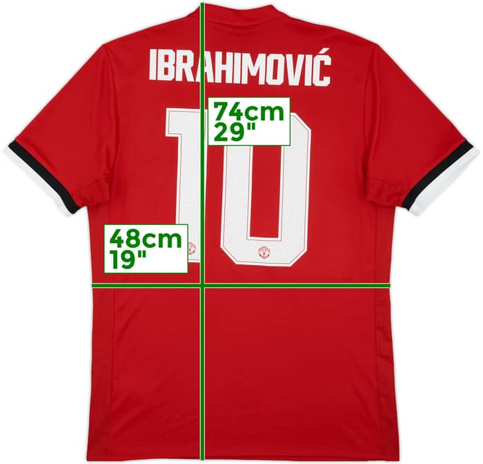 2017-18 Manchester United Home Shirt Ibrahimovic #10 - 6/10 - (M)
