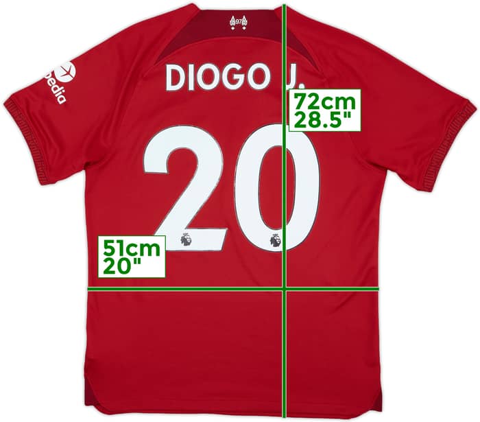 2022-23 Liverpool Home Shirt Diogo J. #20 - 7/10 - (M)