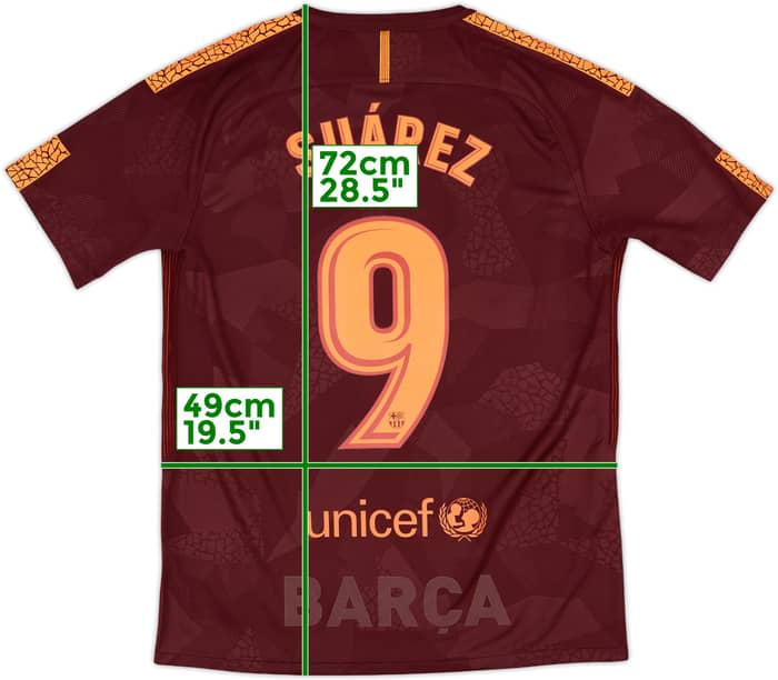 2017-18 Barcelona Third Shirt Suarez #9 - 8/10 - (M)