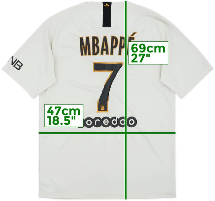 2018-19 Paris Saint-Germain Away Shirt Mbappe #7 - 5/10 - (M)