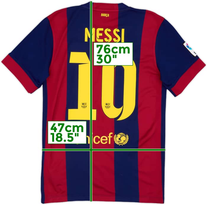 2014-15 Barcelona Home Shirt Messi #10 - 8/10 - (S)