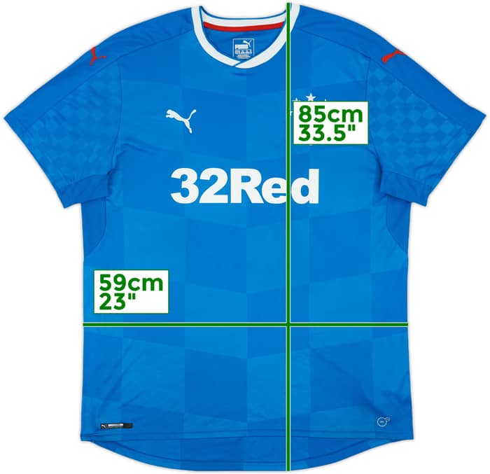 2016-18 Rangers Home Shirt - 7/10 - (XXL)