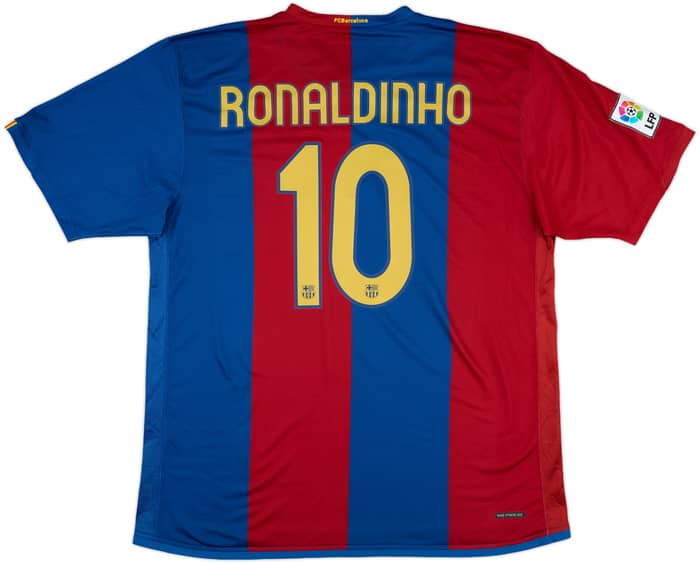 2006-07 Barcelona Home Shirt Ronaldinho #10 - 8/10 - (XXL)