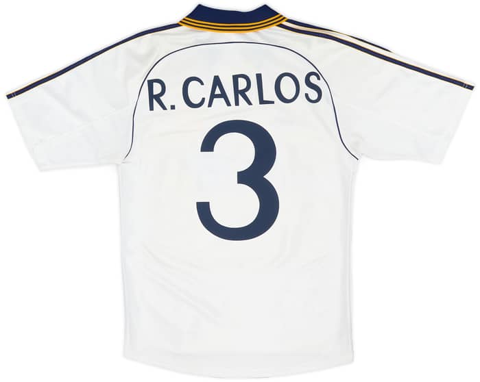 1998-00 Real Madrid Home Shirt R.Carlos #3 - 5/10 - (S)