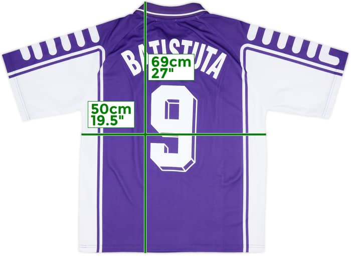 1999-00 Fiorentina Home Shirt Batistuta #9 (M)