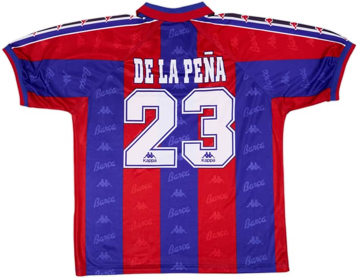 1995-97 Barcelona Home Shirt De La Pena #23 (XL)