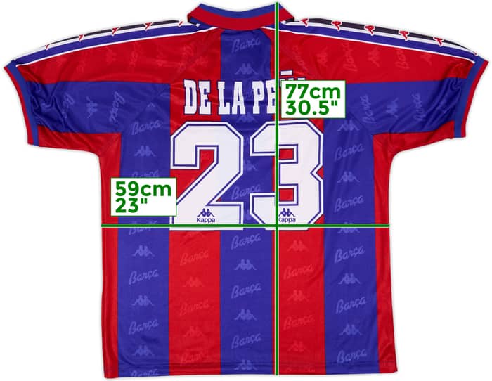 1995-97 Barcelona Home Shirt De La Pena #23 (XL)