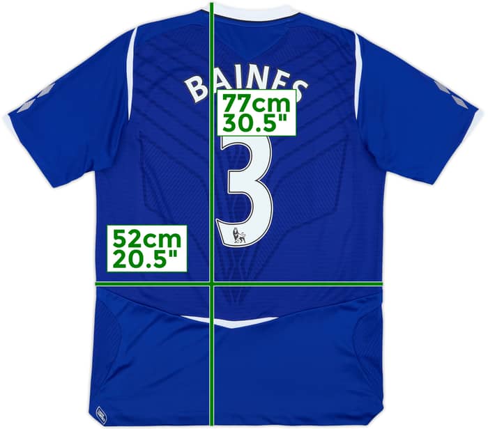 2008-09 Everton Home Shirt Baines #3 (M)