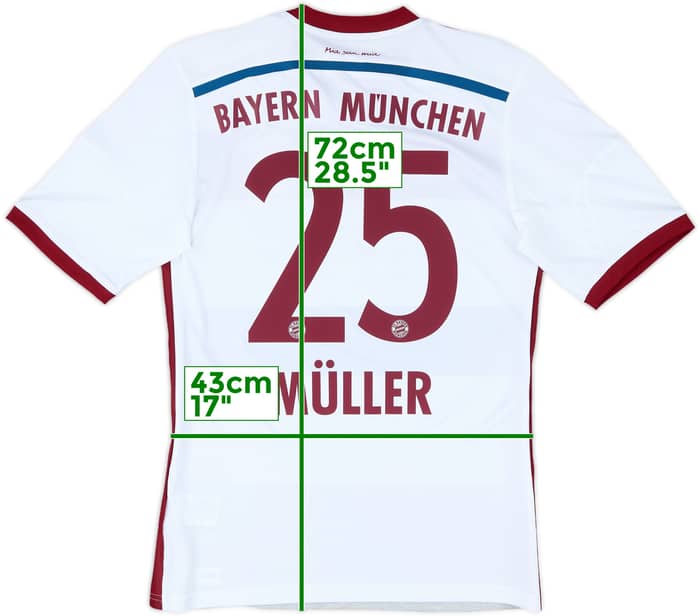 2014-15 Bayern Munich Away Shirt Muller #25 (S)