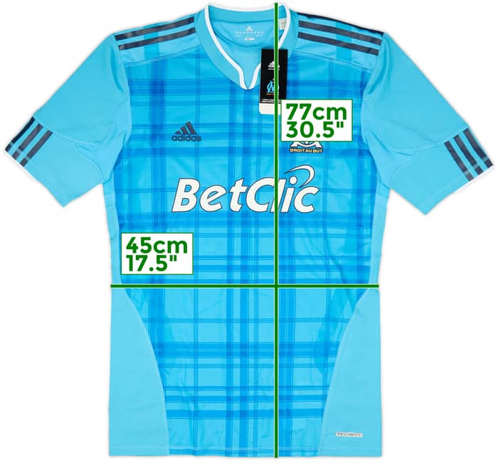 2010-11 Olympique Marseille Player Issue TechFit Away Shirt (XL)