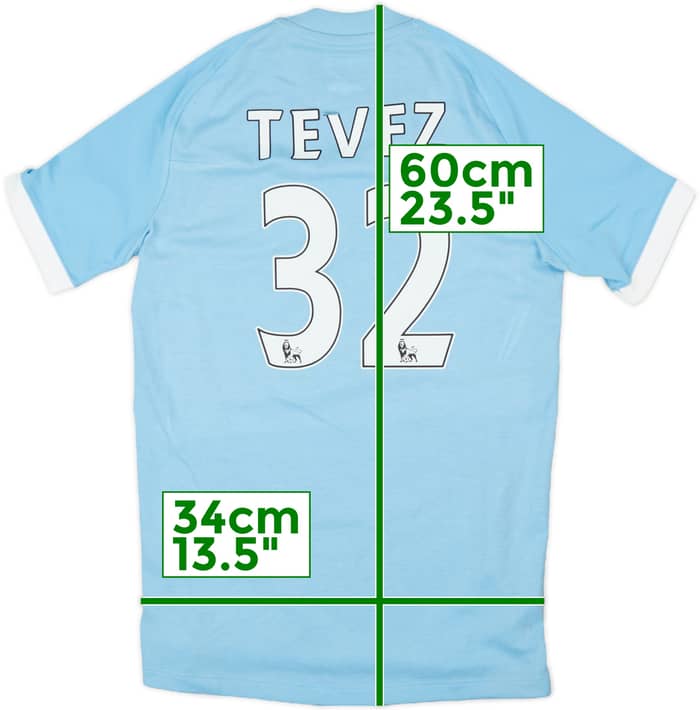2010-11 Manchester City Home Shirt Tevez #32 (M.Boys)