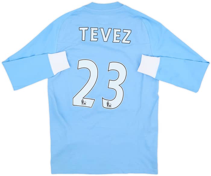 2010-11 Manchester City Home L/S Shirt Tevez #23 (M.Boys)