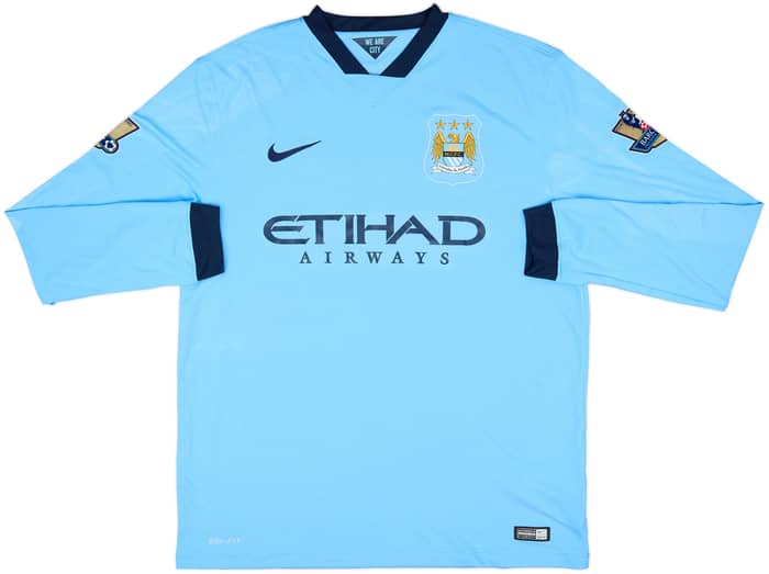 2014-15 Manchester City Home L/S Shirt Zabaleta #5 - 8/10 - (L)