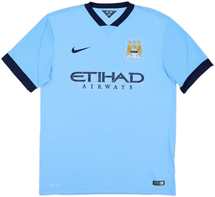 2014-15 Manchester City Home Shirt Kompany #4 - 7/10 - (L)