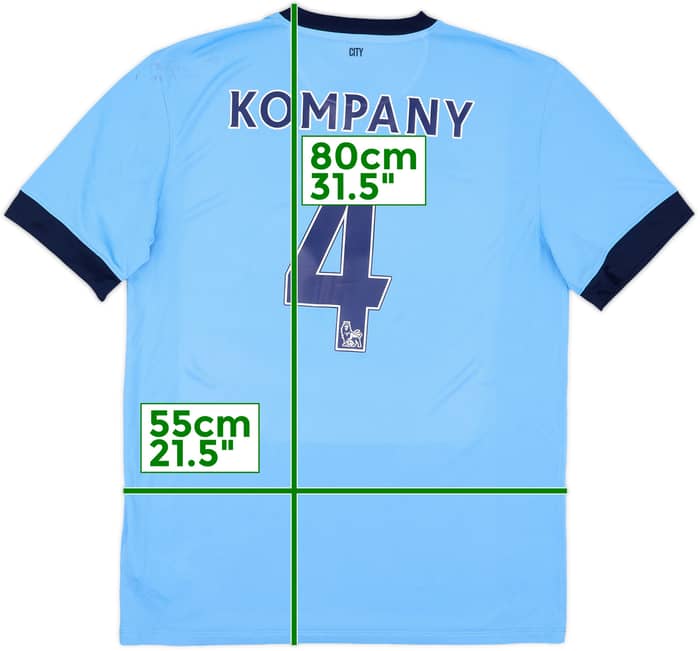 2014-15 Manchester City Home Shirt Kompany #4 - 7/10 - (L)